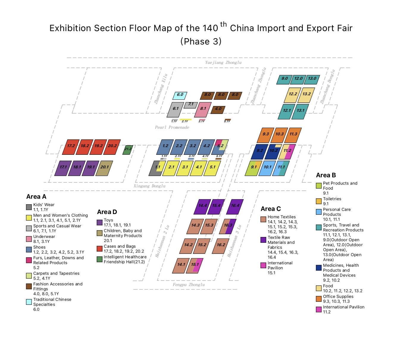 140th Canton Fair Floor Map Phase 3 - Better Life